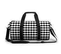 Diamond Lattice Sport Duffel Bag Gym Bag Weekend Overnight Bag for Travel Camping Hiking Beach 45x23x23cm
