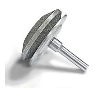 Diamond Lawn Mower Blade Sharpener, All-Metal Construction, for Any Power Hand Drill (120 Grit)