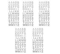 Diamond Letters Stickers 5 Sheets Black Acrylic Alphabet Stickers