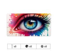 Diamond License Plate Frame Colorful Eye Art: A Vivid Vision License Plate Purple License Plate Frame Gloss Black License Pla
