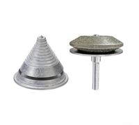 Diamond Metal Lawn Mower Blade Sharpener With Balancer, All Metal Construction 120 Grit Grinding Wheel For Garden Tools Maintenance