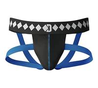 Diamond MMA 4-Strap Jock Strap Supporter With Built-In Athletic Cup Pocket, Large, Black