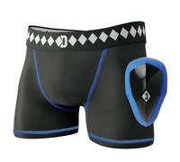 Diamond MMA Athletic Cup Groin Protector & Compression Shorts System With Built-in Jock Strap, Small, Black