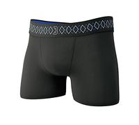 Diamond MMA Performance Compression Boxer Shorts + Built-in Inner Sports Brief for Athletic Training (Medium) Black
