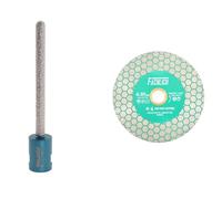 Diamond Mortar Raking Bit 8mm x 100mm and FACHLICH Diamond Tile Cutting Disc 115mm Cutting Wheel