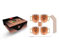 Diamond moscow copper mug set