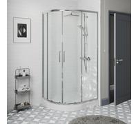 Diamond Offset Quadrant Shower Enclosure 1200 x 800mm with Raised Non Slip Tray (Left Entry) - 8mm