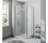 Diamond Offset Quadrant Shower Enclosure 1200 x 900mm with Raised Tray (Right Entry) - 8mm