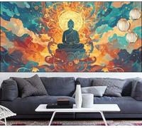Diamond Painting Abstract 20x152in,Buddha Diamond Art Kits Adults,DIY Crystal Art Paint by Numbers Beginner Embroidery Gem Painting Mosaic Craft Canvas Kits for Adults,Home Decoration Gift Women LT-8