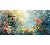 Diamond Painting Abstract Diamond Art Kits Adults, 12x24inch Small Dimond Art Chrysanthemum Gem Arts and Crafts Paintings, DIY Full Drill Crystal Rhinestone Mosaic Kits, Home Decor Gifts J2-3393