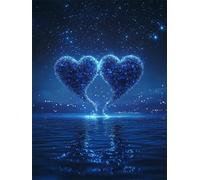 Diamond Painting Abstract Diamond Art Kits Adults 40x60 cm DIY 5D Full Drill Blue Dimond Art Kit for Beginners Crystal Embroidery Canvas Painting for Relaxation and Bedroom Decor with Tools H-432