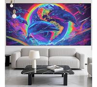 Diamond Painting Abstract Diamond Art Kits Adults/Beginners,5D DIY Large Diamont Picture Dolphin Full Drill Gem Art Crystal Embroidery Mosaic Canvas Painting Numbers kit,Home Decor Gift 36x98in LK-392