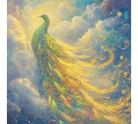 Diamond Painting Abstract Diamond Art Kits Adults Beginners Phoenix Crystal Art Kits, DIY 5D Full Drill Square Gem Embroidery Cross Stitch Painting for Home Wall Decor, Gifts for Women 40x40 cm L-3