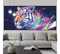 Diamond Painting Abstract Diamond Art Kits for Adults Tiger Large Crystal Art Kits 60x120cm DIY 5D Full Gem Adults Crafts Rhinestone Mosaic Embroidery Cross Stitch Canvas Painting for Decor z445f