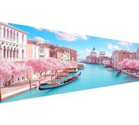 Diamond Painting Aesthetic,Small Town Diamond Art Kits Adults,5D Large Diy Round Drill Rhinestone Cross Stitch Crystal Art,Hobbies For Adults Women,Paint By Numbers For Girl Room Decor 40x80cm L1-204