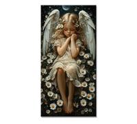 Diamond Painting Angel Diamond Art Kits Adults Beginner, 5D Rhinestone Crystal Cross Stitch Painting by Numbers, DIY Full Drill Dimond Art Girl Pictures Embroidery Kit for Wall Decor 22x44in f-11720