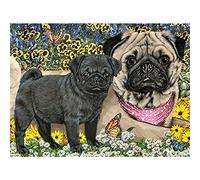 Diamond Painting Animal Black Pug 30x40cm/12*16in Full Drill DIY 5D Diamond Embroidery for Adults/Kids Large Size Crystal Rhinestone Cross Stitch Mosaic Canvas Wall Art Diamond Painting Decoration