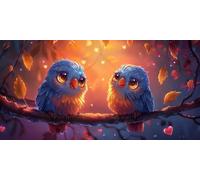 Diamond Painting Animal Diamond Art Kits Adults, 4x8inch Mini Dimond Art Owl Gem Arts and Crafts Paintings, DIY Full Drill Crystal Rhinestone Mosaic Kits with Accessories, Home Decor Gifts J2-1552