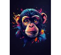 Diamond Painting Animal Diamond Art Kits Adults, Chimpanzees Crystal Art Kit for Adults Kids DIY 5D Round Full Drill Gem Dots Rhinestone Embroidery Crafts Picture, Home Wall Decor Gifts 70x95cm r9-W26