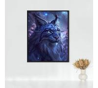 Diamond Painting Animal Diamond Art Kits Adults, Cougar Full Drill Crystal Art Kits for Adults Beginners, Cross Stitch Embroidery Crafts Pictures, for Home Wall Decor, Gifts for Women 32x44in PJY9 4-0