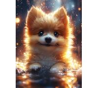 Diamond Painting Animal Diamond Art Kits Adults, Dog Crystal Art Kit for Adults Kids DIY Square Full Drill Gem Dots Embroidery Crafts Picture Beginners, Gifts for Women, Home Wall Decor 50x70cm k9-A8