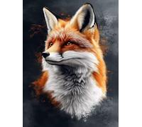 Diamond Painting Animal Diamond Art Kits Adults, Fox Crystal Art Kit for Adults Kids DIY Square Full Drill Gem Dots Embroidery Crafts Picture Beginners, Gifts for Women, Home Wall Decor 50x70cm z9-X54