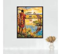 Diamond Painting Animal Diamond Art Kits Adults, Giraffe Full Drill Crystal Art Kits for Adults Beginners, Cross Stitch Embroidery Crafts Pictures, for Home Wall Decor, Gifts 28x38 inch PJY9 6-J