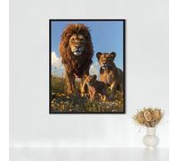 Diamond Painting Animal Diamond Art Kits Adults, Lion Full Drill Crystal Art Kits for Adults Beginners, Cross Stitch Embroidery Crafts Pictures, for Home Wall Decor, Gifts 16x20in/40x50cm PJY9 J-6