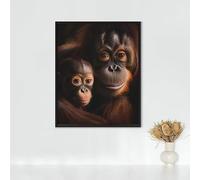 Diamond Painting Animal Diamond Art Kits Adults, Monkey Full Drill Crystal Art Kits for Adults Beginners, Cross Stitch Embroidery Crafts Pictures, for Home Wall Decor, Gifts 16x20in/40x50cm PJY9 1-5
