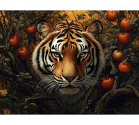 Diamond Painting Animal Large Diamond Art Kits Adults 80x60cm, Tiger Crystal Art Kits for Adults Beginners, 5D DIY Full Drill Dimond Crystal Crafts, Dimond Painting for Home Wall Room Decor, Model 208