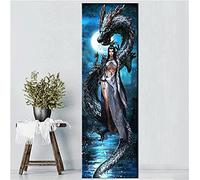 Diamond Painting Art Kits, DIY Dragon Fantasy Girl 24x48in Large 5D Diamond Painting Paint by Number Full Drill Round Diamond Embroidery Painting for Home Wall Decor Art Craft 60x120cm