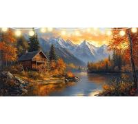 Diamond Painting Autumn Diamond Art Tree, 5D Dimond Painting Kits for Adults DIY Crystal Rhinestone Crafts, Gem Art Kits Kids, Paint by Numbers for Adults Beginners for Bedroom Decor 40x80cm FD-2913