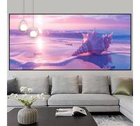 Diamond Painting Beach Diamond Art Kits for Adults Shell Large Crystal Art Kits 40x120cm DIY 5D Full Gem Adults Crafts Rhinestone Mosaic Embroidery Cross Stitch Canvas Painting for Decor Gifts z391f