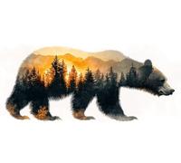 Diamond Painting Bear Large Diamond Art Kits for Adults Animal, 5D Crystal Rhinestone Embroidery Pictures, Sequin Gem Art Crafts for Adults, Christmas Home Wall Craft Decoration 90x180 cm c-2489