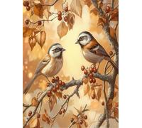 Diamond Painting Bird Diamond Art Kits Adults Crystal Art, Autumn Cross Stitch Kits for Adults Beginners 5D DIY Rhinestone Embroidery Crafts Gem Painting Kit, Home Decor, Holiday Gifts, 70x90cm q-651