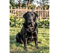 Diamond Painting Black Labrador Retriever 5D Diamond Art DIY Kits Full Round Drill Rhinestone Crystal by Number Embroidery Arts and Crafts for Living Room Bedroom Home Wall Decor 12x16 inch