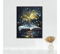 Diamond Painting Book Diamond Art Kits Adults, Book Full Drill Crystal Art Kits for Adults Beginners, Cross Stitch Embroidery Crafts Pictures, for Home Wall Decor, Gifts for Women 12x16 inch PJY9 8-9