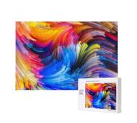 Diamond Painting Bright Colors,300 Pieces Wooden Jigsaw Family Game Jigsaw Puzzles for Adults Teens Home Decor