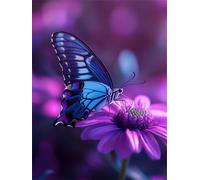 Diamond Painting Butterfly, Animal Diamond Art Kits Adults, Full Drill Crystal Art, 5D DIY Painting Kits for Beginners, Home Wall Decor, Holiday Gifts, Relaxing & Stress Relief Activity 50x70cm f-146