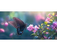 Diamond Painting Butterfly Cross Stitch Kits for Adults Gem Art Kit Plant Diamond Art for Kids 5D DIY Crystal Embroidery Kits Arts and Crafts for Adults, Wall Decor, Holiday Gifts, 70x140cm s-150