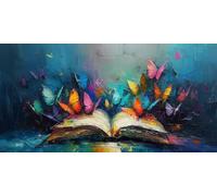 Diamond Painting Butterfly Large Diamond Art Kits for Adults Book, 5D Crystal Rhinestone Embroidery Pictures, Sequin Gem Art Crafts for Adults, Cross Stitch Christmas Home Wall Decor 60x120 cm c-1406