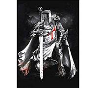 Diamond Painting by Numbers Kit for Adults/Kids Knight 40x50cm/16*20in DIY 5D Diamond Embroidery Large Full Drill Crystal Rhinestone Cross Stitch Handicrafts Home Living bedroom Wall Decoration Gift