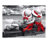 Diamond Painting by Numbers Kit for Adults/Kids Sisters 30x40cm/12*16in DIY 5D Diamond Embroidery Large Full Drill Crystal Rhinestone Cross Stitch Handicrafts Home Living bedroom Wall Decoration Gift