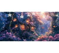Diamond Painting Cabin Dimond Art Kits Butterfly Diamond Art Accessories, DIY Full Drill Crystal Rhinestone Crafts for Adults Beginner for Living Room Wall Decoration, Gifts for Women 50x100cm G6-578