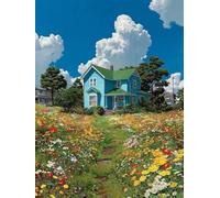 Diamond Painting Cabin, Flowers Diamond Art Kits Adults with Full Accessories, DIY Full Drill Crystal Art Crafts Pictures Kits, Embroidery Cross Stitch Gem Paintings for Home Decor 20x28inch - 1F68