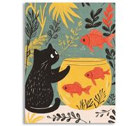 Diamond Painting Cat 5D Diamond Art Kits for Adults Full Square Drill, Rhinestone Hobbies for Women, Embroidery Canvas Paintings Crystal Art Crafts, Home Decor Gifts Cartoon, 50x60cm/20x24inch,z@787