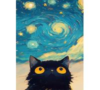 Diamond Painting Cat Diamond Art Abstract Gem Art Paint by Numbers 60x90cm,2026 Full Drill Crystal Cross Stitch kits for Adults Arts and Crafts for Adults Christmas Halloween Decoration,Gifts Wjj-226