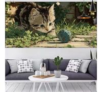 Diamond Painting Cat Diamond Art Kits Adults Animal,5D Full Drill Crystal Embroidery Cross Stitch Canvas Gem Art Crafts,DIY Paint by Numbers for Children,Home Decoration Gifts for Men 32x64in CQ-563