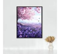 Diamond Painting Cat Diamond Art Kits Adults, Cherry Blossoms Full Drill Crystal Art Kits for Adults Beginners, Cross Stitch Embroidery Crafts Pictures, for Home Wall Decor, Gifts 32x44in PJY9 2-J