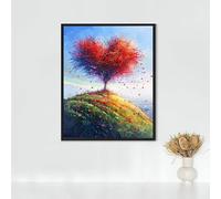 Diamond Painting Cat Diamond Art Kits Adults, Colored Tree Full Drill Crystal Art Kits for Adults Beginners, Cross Stitch Embroidery Crafts Pictures, for Home Wall Decor, Gifts 20x28in PJY9 7-J